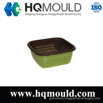 Plastic Injection Rattan Basket with Cover Mould